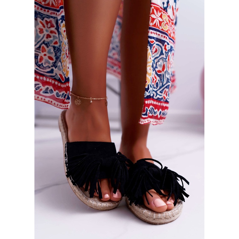 PV1 Dámské černé pantofle Boho Vices 8458 černý 2