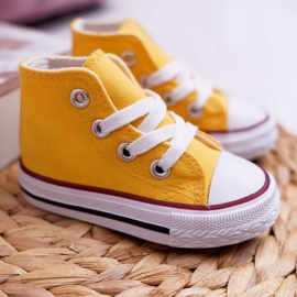 FRROCK Dětské klasické vysoké žluté tenisky Filemon žlutá 1 FRROCK Dětské klasické vysoké žluté tenisky Filemon žlutá 1