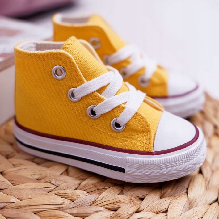 FRROCK Dětské klasické vysoké žluté tenisky Filemon žlutá 1