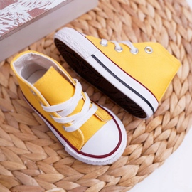 FRROCK Dětské klasické vysoké žluté tenisky Filemon žlutá 2 FRROCK Dětské klasické vysoké žluté tenisky Filemon žlutá 2