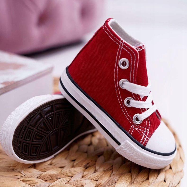 FRROCK Dětské klasické vysoké tenisky červený Filemon červené 2