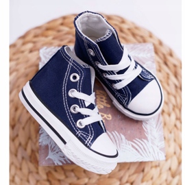 FRROCK Dětské klasické vysoké tenisky Navy Blue Filemon námořnická modř 2