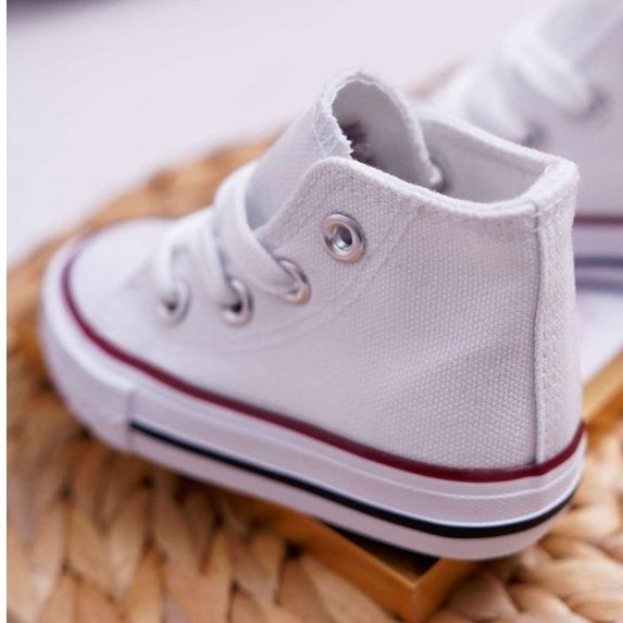 FRROCK Dětské klasické vysoké bílé tenisky Filemon bílý 1