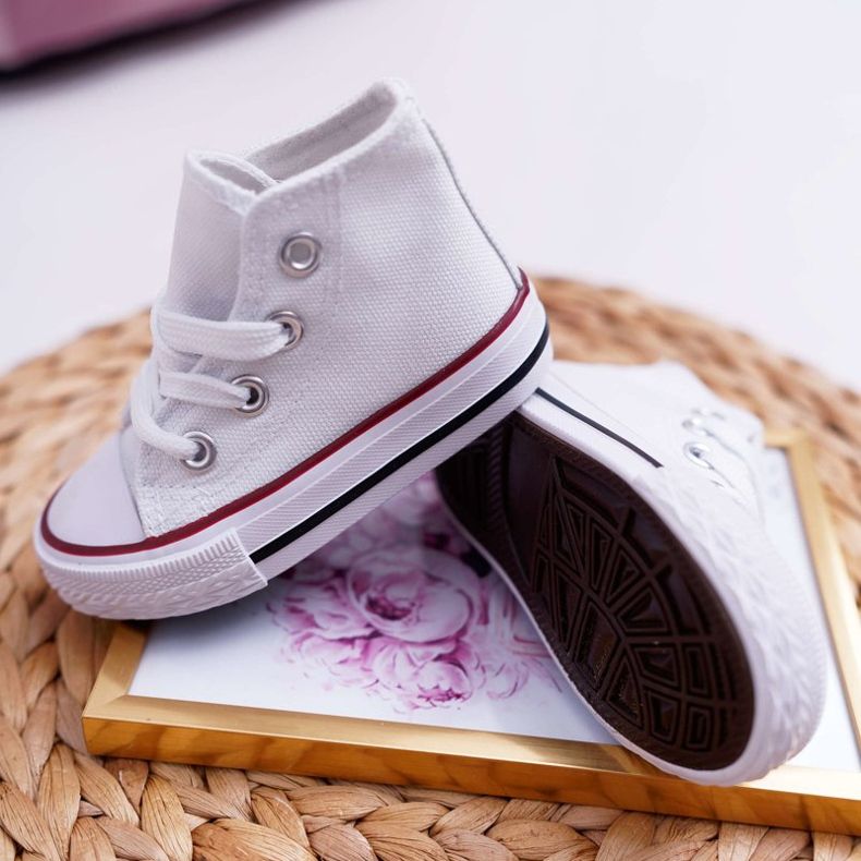 FRROCK Dětské klasické vysoké bílé tenisky Filemon bílý 2