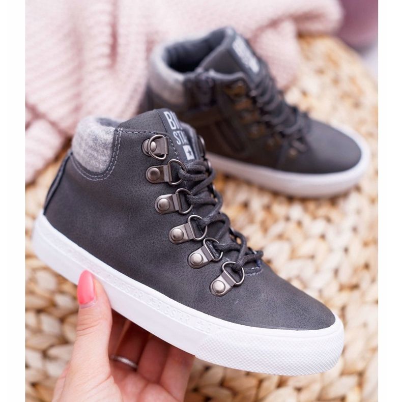 Dětské chlapecké boty Tenisky Big Star Grey EE374040 šedá 1