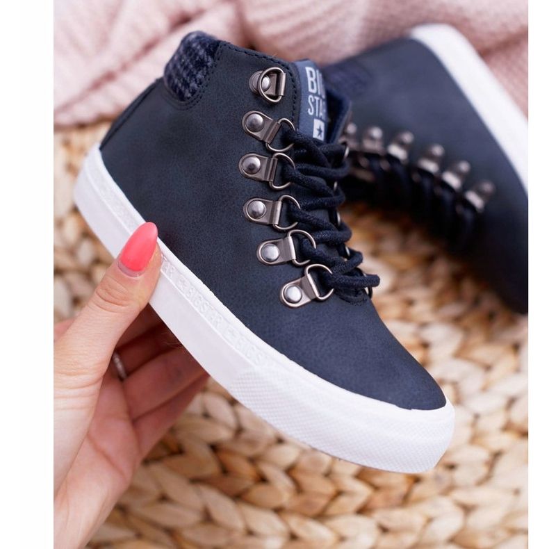 Dětské chlapecké tenisky Big Star Navy Blue EE374038 námořnická modrá 2