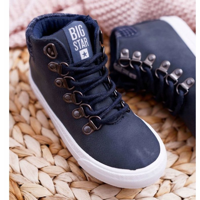 Dětské chlapecké tenisky Big Star Navy Blue EE374038 námořnická modř 1