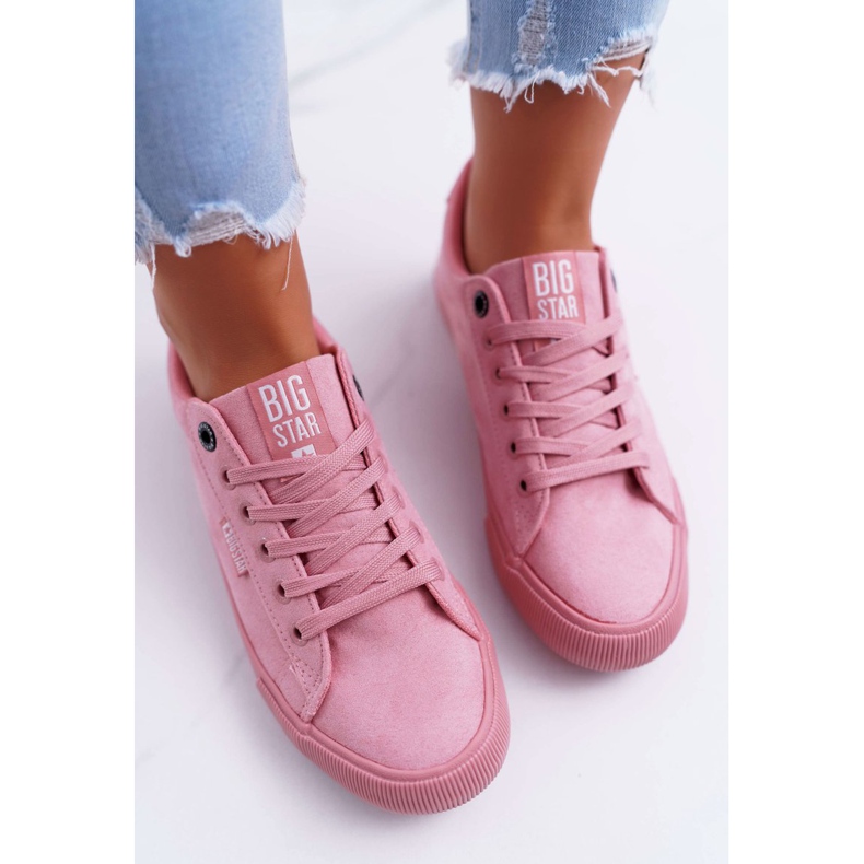 Dámské tenisky Big Star Suede Pink EE274047 růžový 2