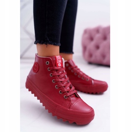Dámské tenisky Big Star High Warm Red EE274112 červený 1