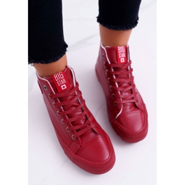 Dámské tenisky Big Star High Warm Red EE274112 červený 2