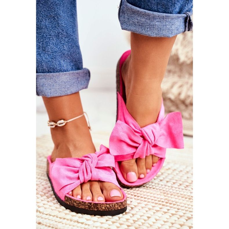 BUGO Dámské pantofle na korku Neon Fuchsie Wendy růžový 1