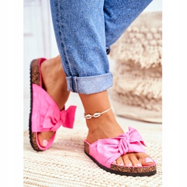 BUGO Dámské pantofle na korku Neon Fuchsie Wendy růžový 2