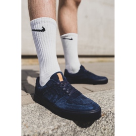 Pánské tenisky Big Star Suede Navy Blue EE174363 námořnická modř 1