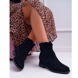 SEA Dámské kozačky na klínku s plochým podpatkem zateplené přes kotník černé Demini černá 1