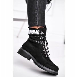 EVE Dámské boty na plochém podpatku se zapínáním na zip černé Popsi černá 1