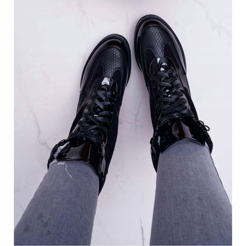 Dámské vysoké boty Black Trappers Nemtere černá 2