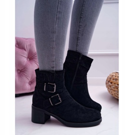 FRID Dámské kozačky na vysokém podpatku semišové černé Fagret černá 1