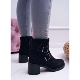 FRID Dámské kozačky na vysokém podpatku semišové černé Fagret černá 2