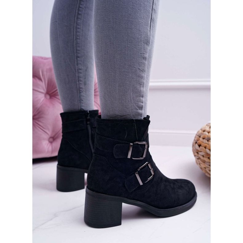 FRID Dámské kozačky na vysokém podpatku semišové černé Fagret černá 2 FRID Dámské kozačky na vysokém podpatku semišové černé Fagret černá 2