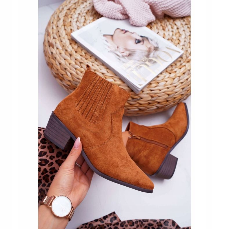 Dámské boty na velkém podpatku Camel Umberco hnědý 1