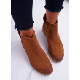 Nicole Dámské boty na plochém podpatku jarní kůže hnědé šílenství hnědý 2