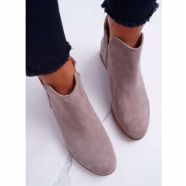 Nicole Dámské kozačky na plochém podpatku jarní kožené cappuccino šílenství béžový 2