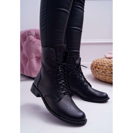 Dámské boty Zrnitá kůže Nicole 2315 Black The Island černý 1