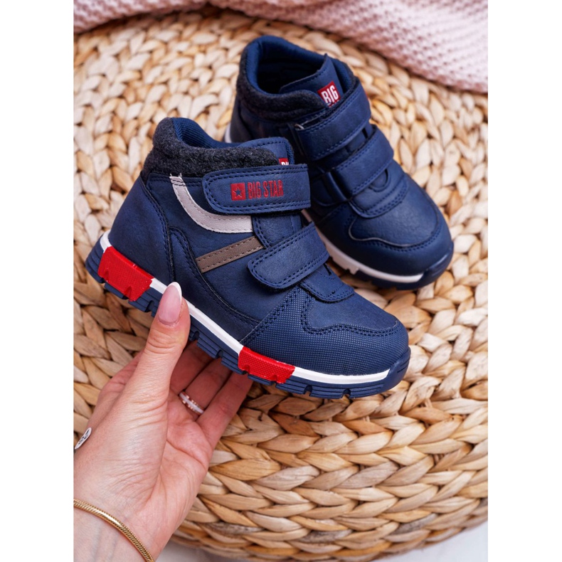 Dětské chlapecké boty Tenisky Big Star Navy Blue EE374065 námořnická modř 1