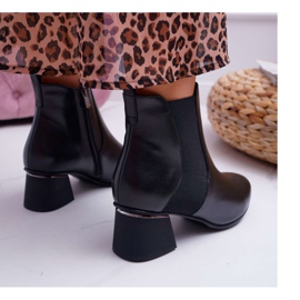 Dámské kožené boty Laura Messi černé 2034 černý 2