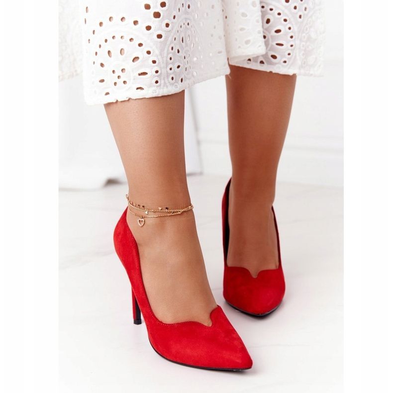 Dámské semišové semišové červené S.Barski Ziger 1