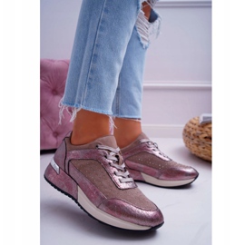 Dámská sportovní obuv Béžová Sergio Leone Ondar hnědý růžový 1