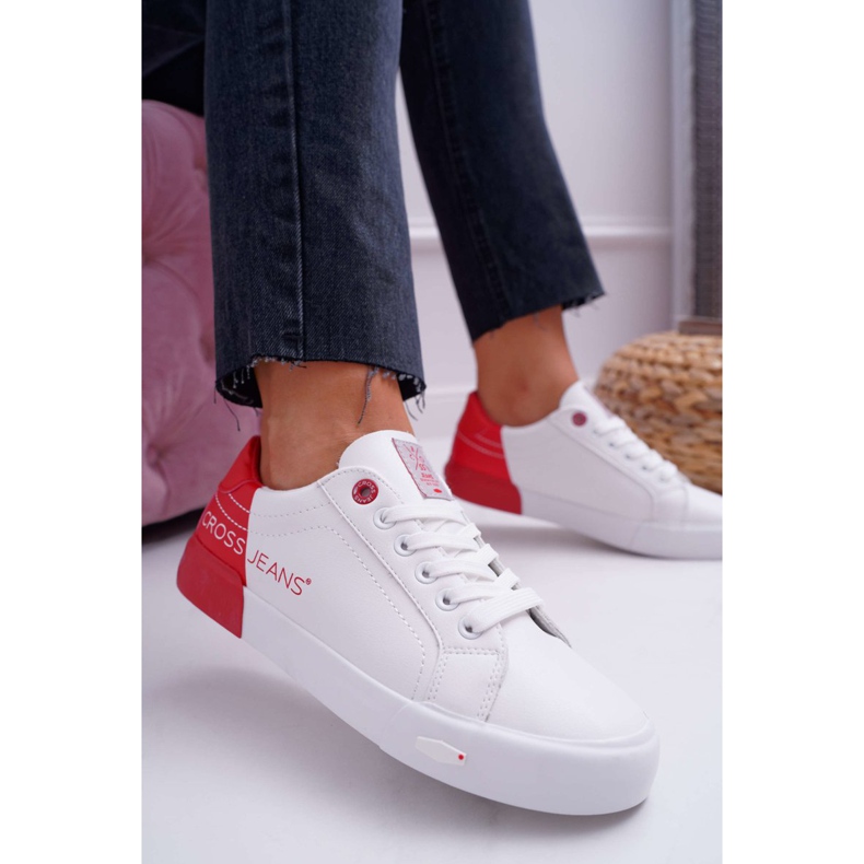 Dámské tenisky Cross Jeans White EE2R4016C bílý červený 2