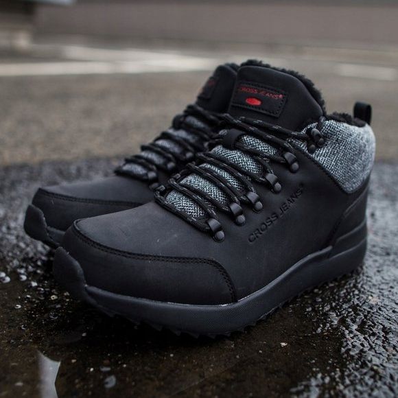Pánské trekové boty Cross Jeans černé EE1R4113C černá 1