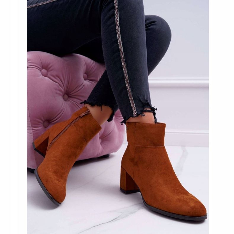 Dámské boty na vysokém podpatku Sergio Leone Camel BT522 hnědý 2