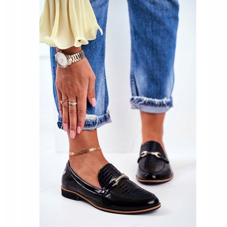 Dámské brogues Maciejka lakované lakované černé 4099A-01 / 00-1 černý 2