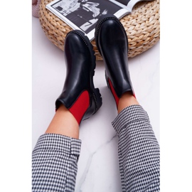 HAN Dámské kozačky Jodhpur boty Červené gumy Černá supervelmoc 1 HAN Dámské kozačky Jodhpur boty Červené gumy Černá supervelmoc 1