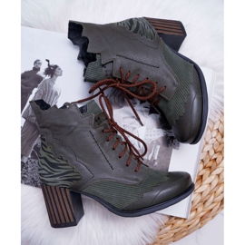 Dámské kožené boty Maciejka zelené 03190-09 zelená 8
