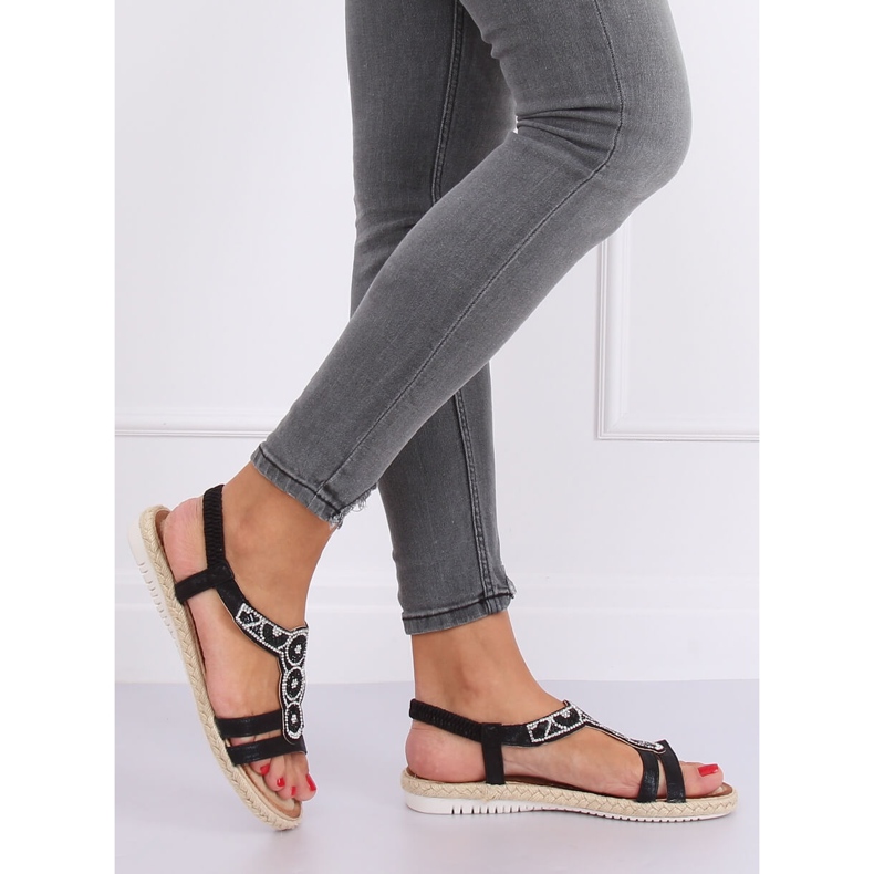 Černé espadrilky sandály CO-78 Black černá 2