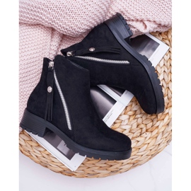 SEA Dámské boty zateplené semišové dvou posuvníků černé Ohoo černá 1