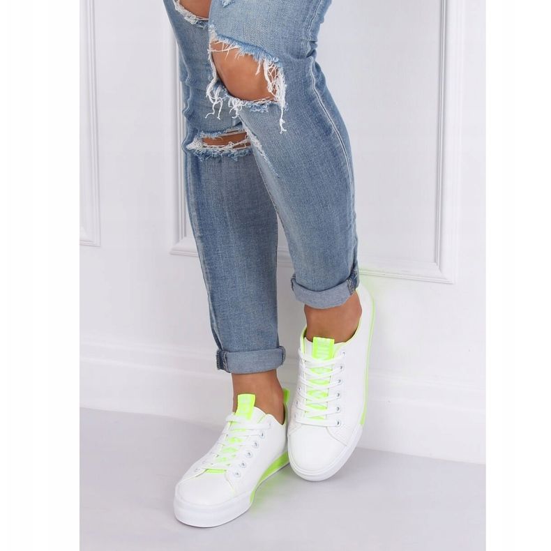 Dámské bílé a zelené tenisky A88-23 Green bílý zelená 2