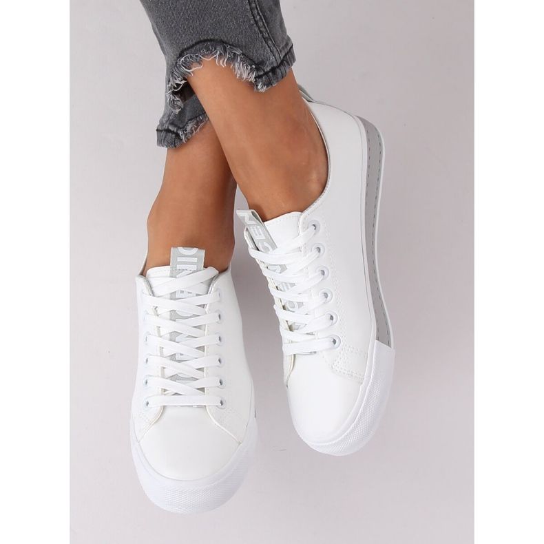 Dámské bílé a šedé tenisky R13YD1388-11 Šedá bílý 2