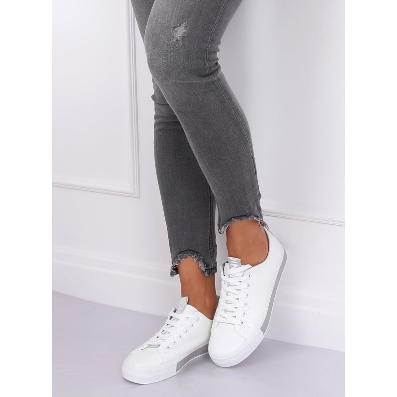 Dámské bílé a šedé tenisky R13YD1388-11 Šedá bílý 1