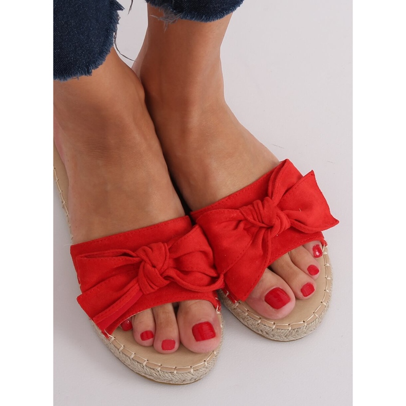 Červené espadrilky červená A648-ESP-1 červená červený 1
