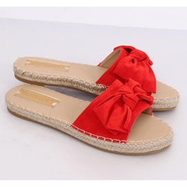 Červené espadrilky červená A648-ESP-1 červená červený 2
