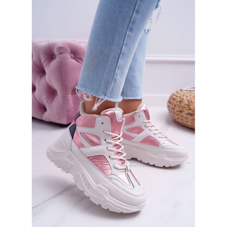 Dámské sportovní boty růžové teplé Midrow růžový 1