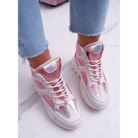 Dámské sportovní boty růžové teplé Midrow růžový 2 Dámské sportovní boty růžové teplé Midrow růžový 2