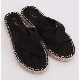 Pantofle černé espadrilky 499-35 Black černý 1