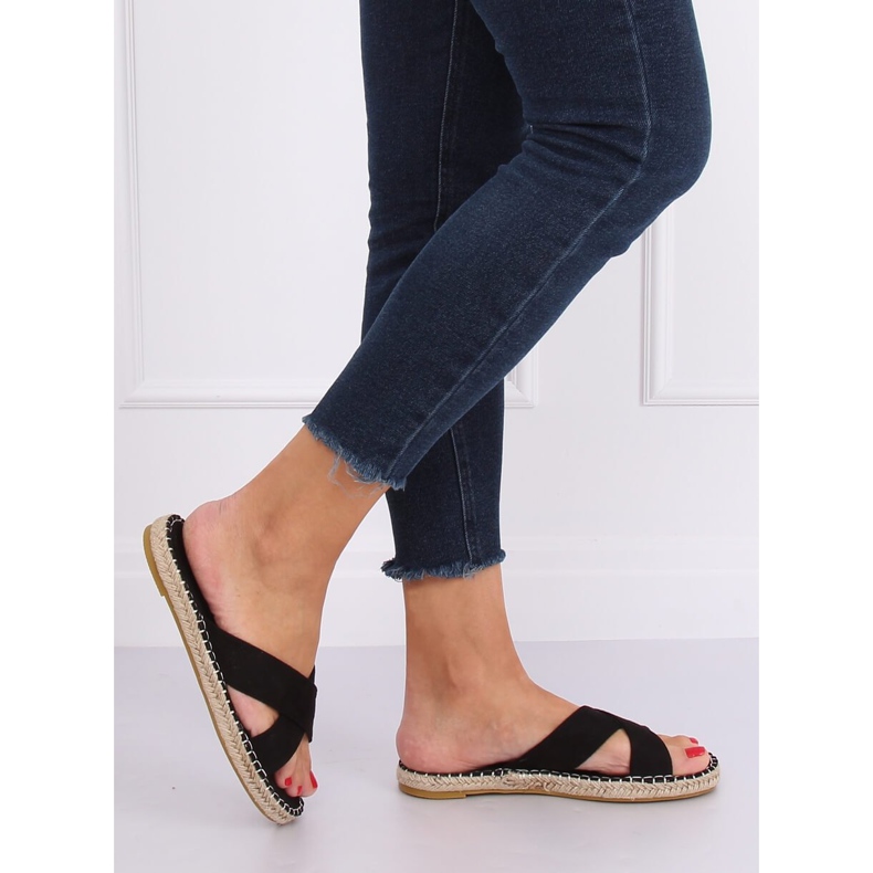 Pantofle černé espadrilky 499-35 Black černá 2