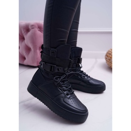 Dámské sportovní boty, černé Quake pásy černá 1