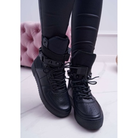 Dámské sportovní boty, černé Quake pásy černá 2